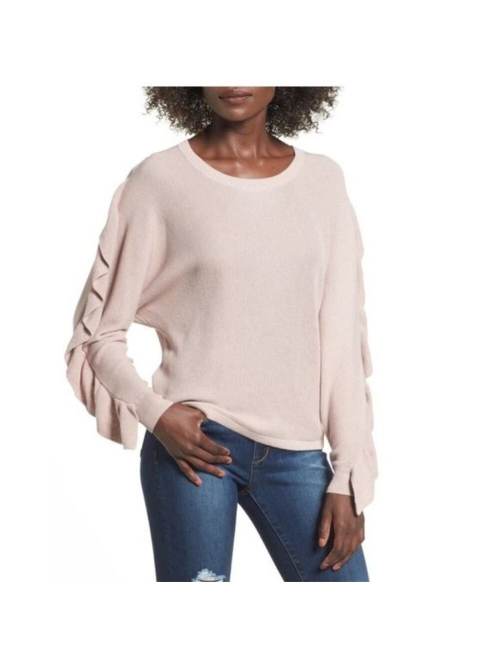 Leith Ruffle Sleeve Sweater